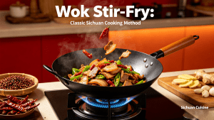 Wok stir-fry, classic cooking method for authentic Sichuan cuisine