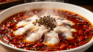 Spicy numbing water-boiled fish (Shui Zhu Yu) for Sichuan simmering techniques