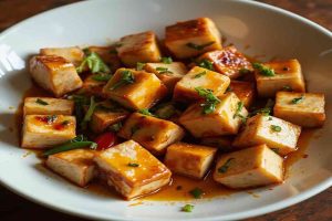 Sichuan tofu recipes food photography