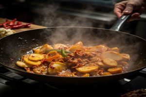 Dry Pot Potato Slices cooking process