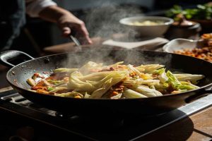 Garlic Baby Cabbage cooking process