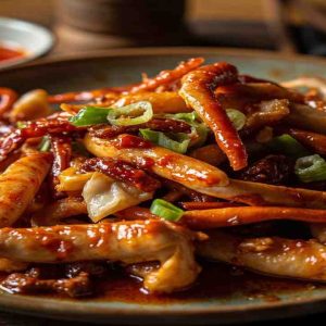 Spicy Crab ingredient and texture detail