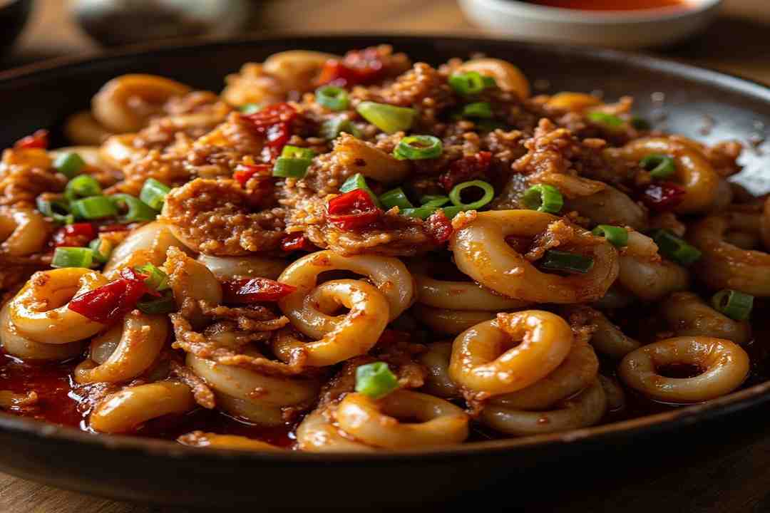 the squid stir-fry effectively