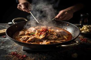 Steamed Pork with Rice Powder cooking process