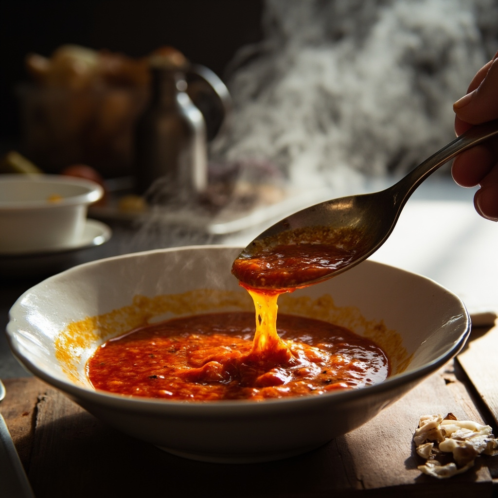 Sichuan garlic sauce mixing step