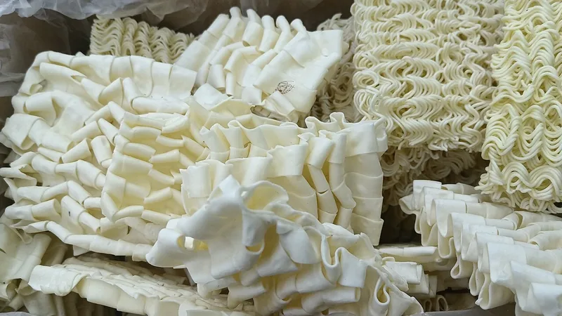 Sichuan Beef Noodle Soup Recipe: Broth, Beef, and Noodle Timing 3 Flat ribbon-shaped and curly noodle portions displayed together