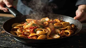 Spicy Clams: Sichuan Recipe and Home Cooking Tips 133 Clams cooking in sauce in a wok