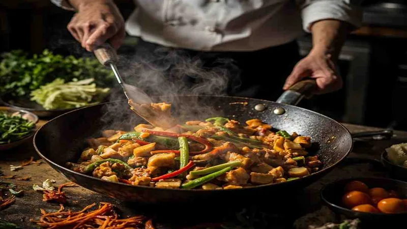 Simple Sichuan Vegetable Dishes: 10 Essential Tips (2026) 2 Vegetable stir-fry being tossed in a wok