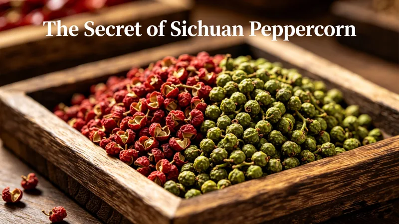 Unlocking The Secret of Sichuan Peppercorn for Authentic Sichuan Cuisine 2 Illustrated comparison of red and green Sichuan peppercorns